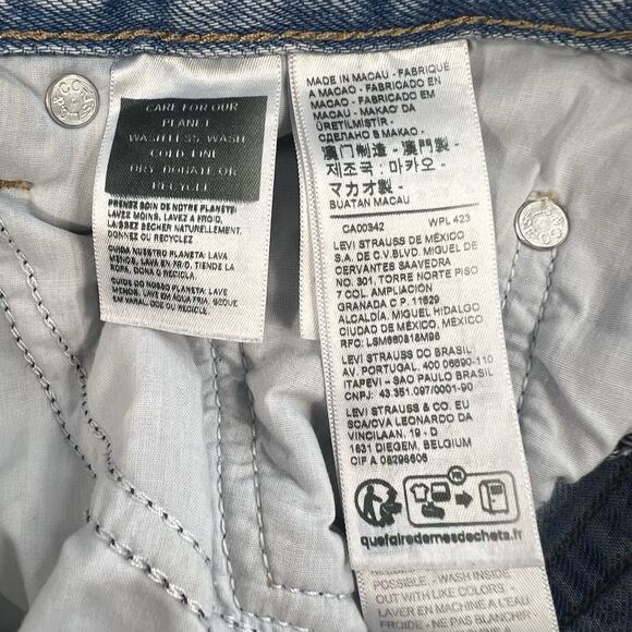 Levi's Sz 25 Premium Baggy Dad Jeans Slouchy Women’s Distressed Holes Grunge - Picture 8 of 16